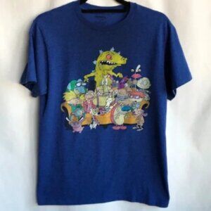 Nickelodeon ‘90s characters on couch T-shirt, size S